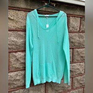 NWT charming Charlie XL mint sweater hoodie